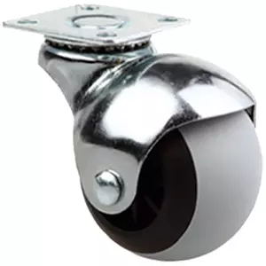 SCmg 20 - Мебельное колесо-шар 40 мм (площадка, серая резина)