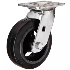 SCD 85 - Большегрузное чугунное колесо 250 мм (поворот., площадка, черн. рез., роликоподш.)