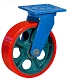 SHpo100 - Сверхбольшегрузное полиуретановое колесо 350 мм, 1000 кг (площадка, поворотн., шарикоподш.)